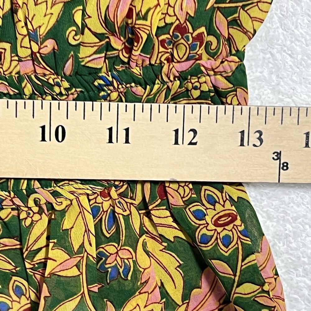 Japna Floral Crop Top Woman’s M Multi Romantic Festival Lined - Picture 10 of 17